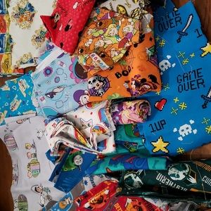 Star Wars Harry Potter Nightmare Befo Mickey Mouse licensed character fabric Lot